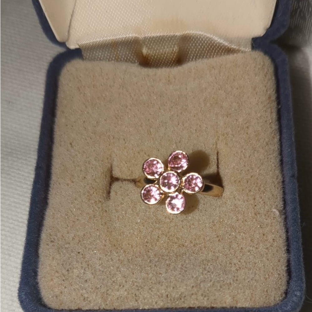 Elegant Pink Flower Ring